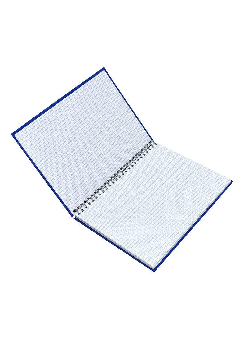 FIS عبوة من 5 قطع خطوط مربعة 5 مم كتاب مخطوطات حلزوني، 96 ورقة أزرق/أبيض - Image 2