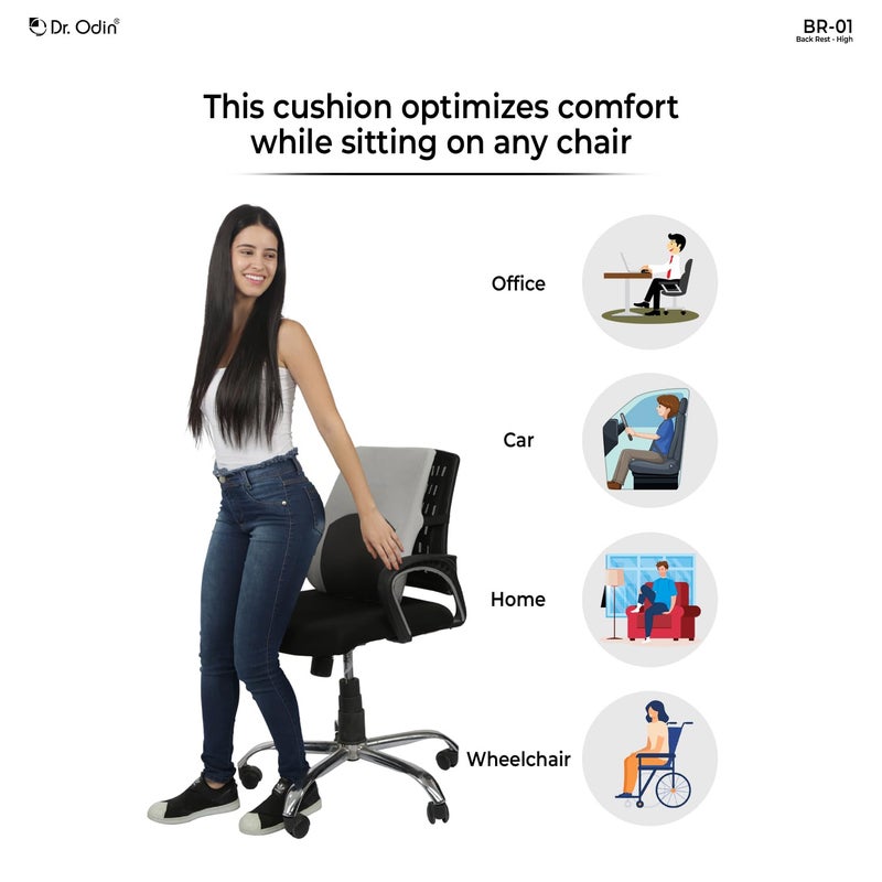 Dr.Odin وسادة دعم الظهر عالية ergonomics من دكتور أودين لدعم القطن العلوي وتصحيح الوضعية - Image 2