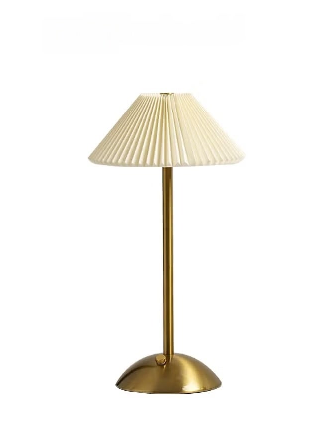حمير مصباح طاولة LED، مصباح زخرفي مطوي للسرير، ذهبي، 29.8 × 16.5 سم - Image 1
