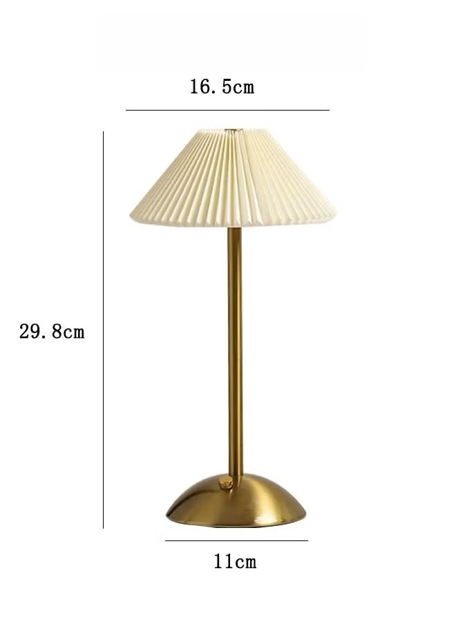 حمير مصباح طاولة LED، مصباح زخرفي مطوي للسرير، ذهبي، 29.8 × 16.5 سم - Image 2