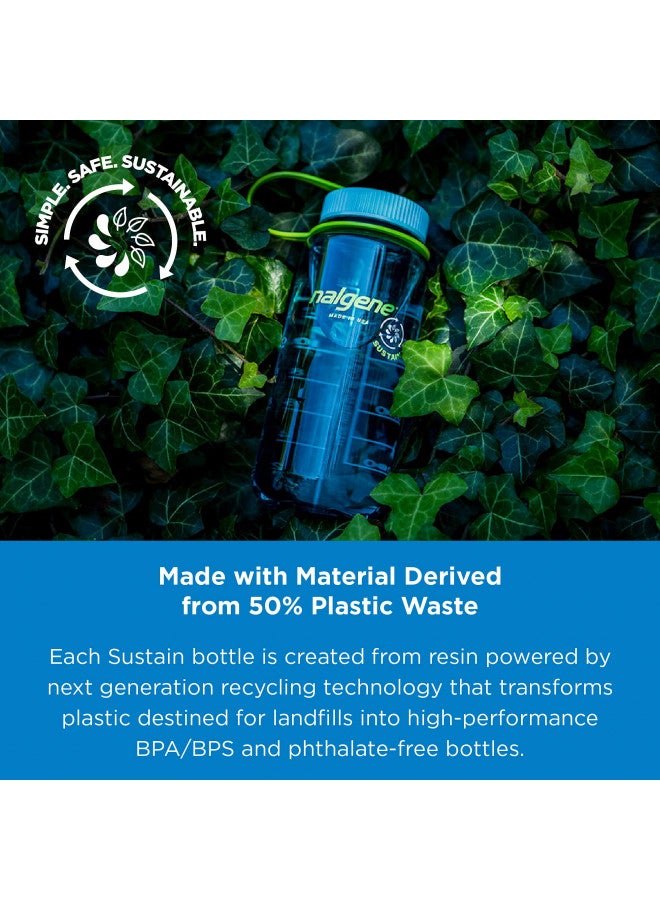 Nalgene Tritan Wide Mouth BPA-Free Water Bottle, Blue, 16 oz - Image 3