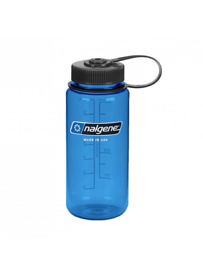 Nalgene Tritan Wide Mouth BPA-Free Water Bottle, Blue, 16 oz - Image 1