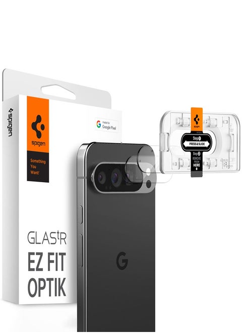 GLAStR EZ Fit Optik Google Pixel 9 PRO Camera Lens Protector [2 PACK] Case Friendly - Crystal Clear