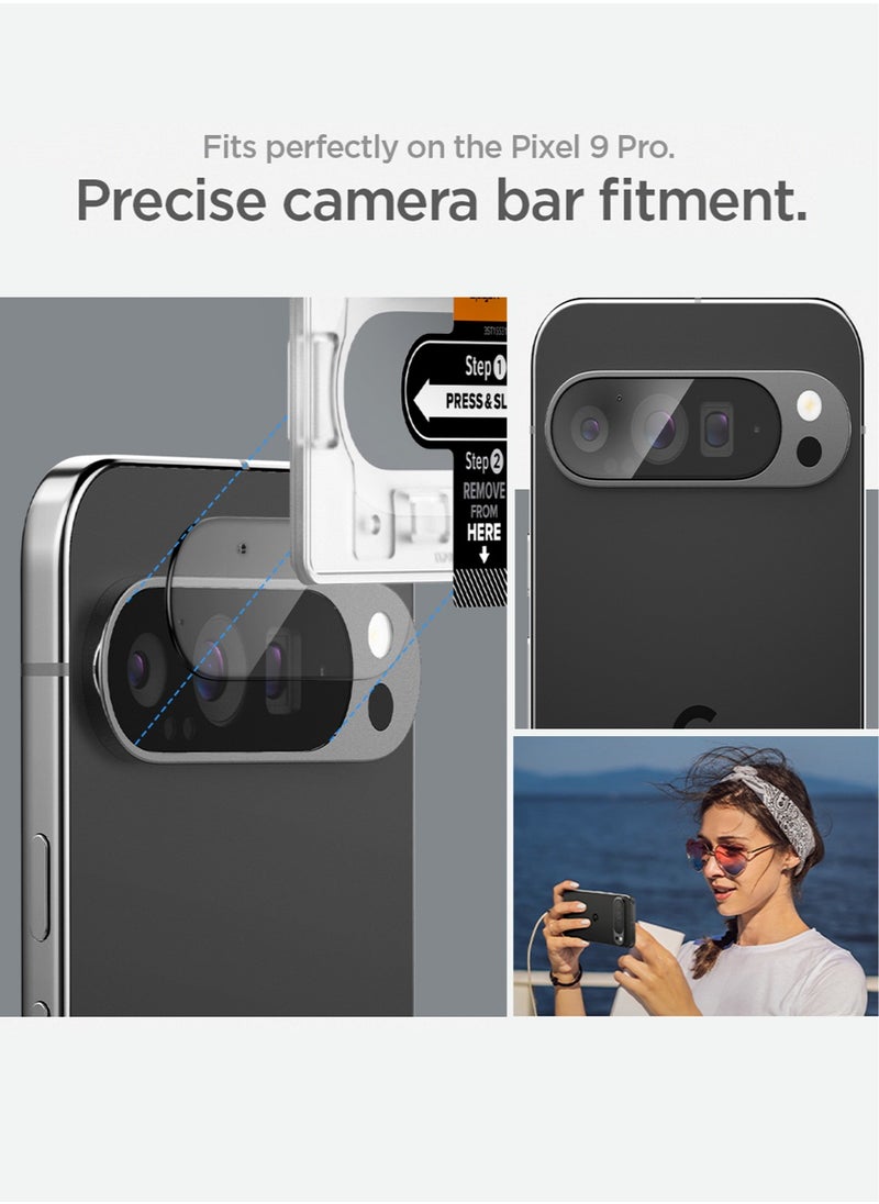 GLAStR EZ Fit Optik Google Pixel 9 PRO Camera Lens Protector [2 PACK] Case Friendly - Crystal Clear