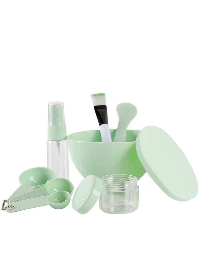 KASTWAVE 9 in 1 Face Mask Mixing Bowl Set, DIY Facemask Mixing Tool Kit Face Mask Brush Facial Mask Bowl Stick Spatula - Image 1