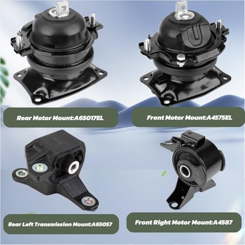 Ricmjend 4PCS Engine Transmission Motor Mount Compatible with Honda Odyssey 3.5L 2011-2016 Replace # 9415 9667 9737 9662 A4587 A65057 A4575EL A65017EL - Image 2