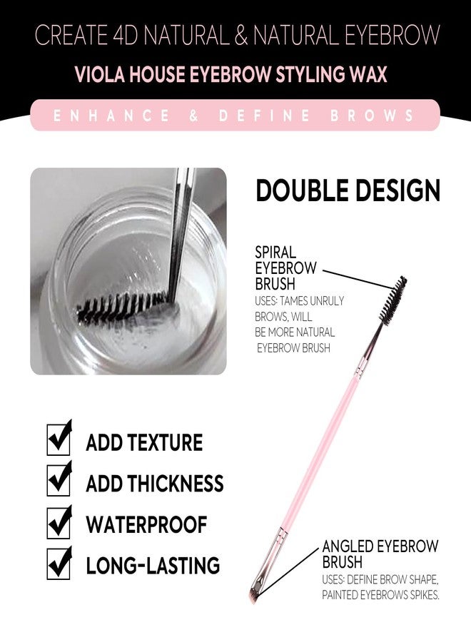 VIOLA HOUSE Brow Styling Wax, Eyebrow Soap, Long-lasting Waterproof Eye Brow Gel, 4D Feathery Eyebrow Soap Kit With Brush-0.49oz - Image 4