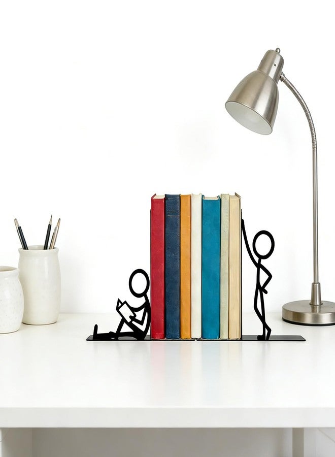 فواصل كتب معدنية مزخرفة، بتصميمات لطيفة على شكل أشخاص لتزيين رفوف الكتب، فواصل كتب للرفوف، هدية مثالية لمحبي الكتب - Image 5
