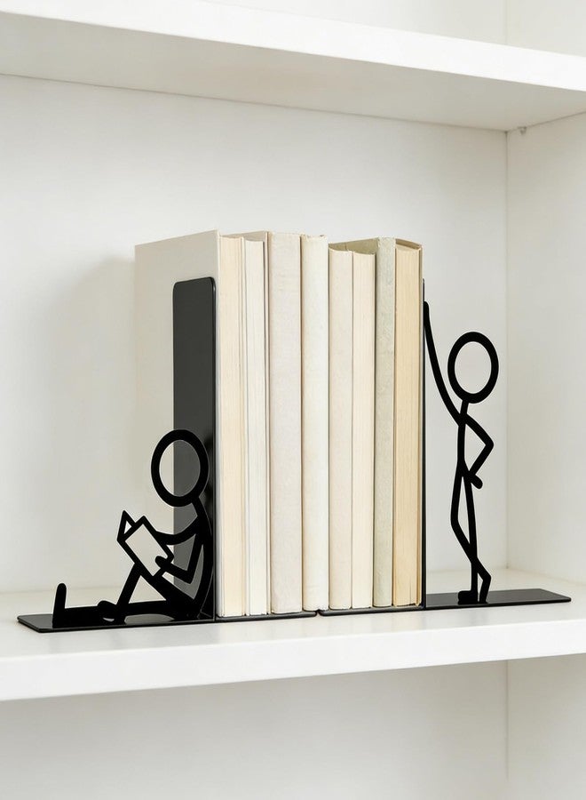 فواصل كتب معدنية مزخرفة، بتصميمات لطيفة على شكل أشخاص لتزيين رفوف الكتب، فواصل كتب للرفوف، هدية مثالية لمحبي الكتب - Image 4