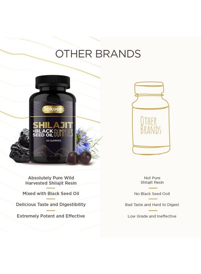 Sakoon nutrition Pure Shilajit Supplement Gummies with Black Seed Oil, High Potency Pure Himalayan Resin for Energy, Immune Support, and Cognitive Function, Lab Tested Chewables - Image 4