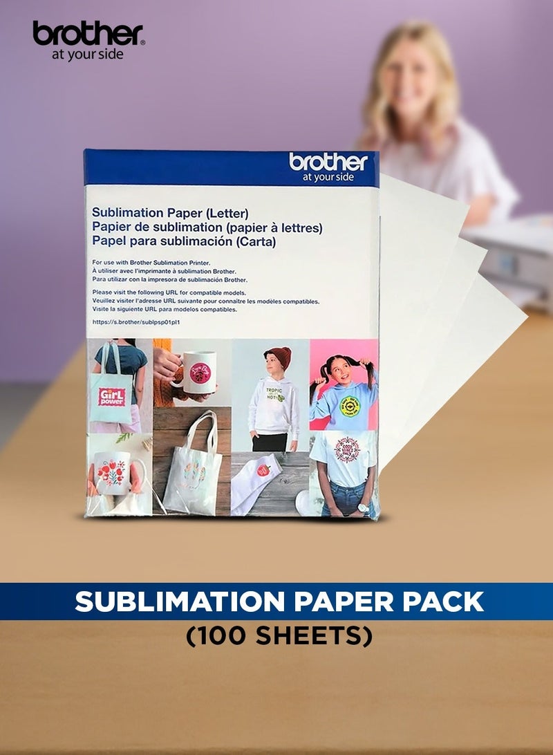 Brother Sublimation Paper Pack (100 Sheets) – SP01PL | High-Quality Paper for Vibrant Sublimation Printing - Image 2