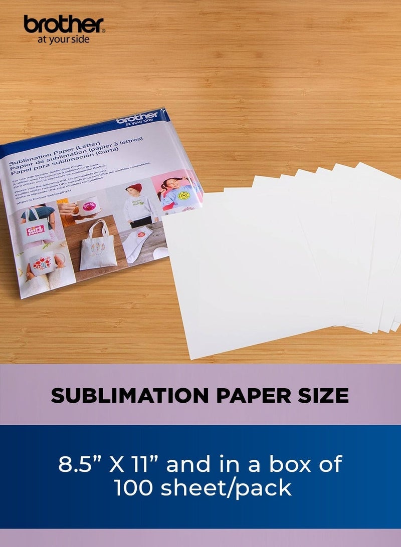 Brother Sublimation Paper Pack (100 Sheets) – SP01PL | High-Quality Paper for Vibrant Sublimation Printing - Image 4