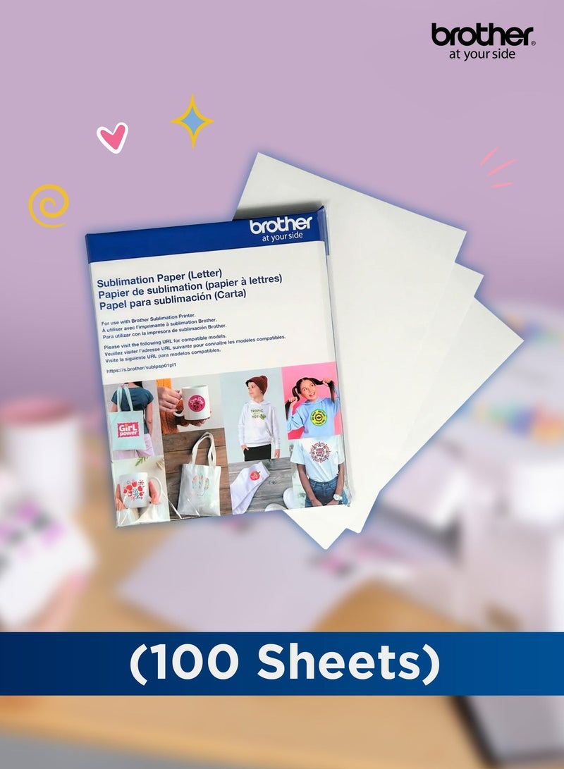 Brother Sublimation Paper Pack (100 Sheets) – SP01PL | High-Quality Paper for Vibrant Sublimation Printing - Image 3