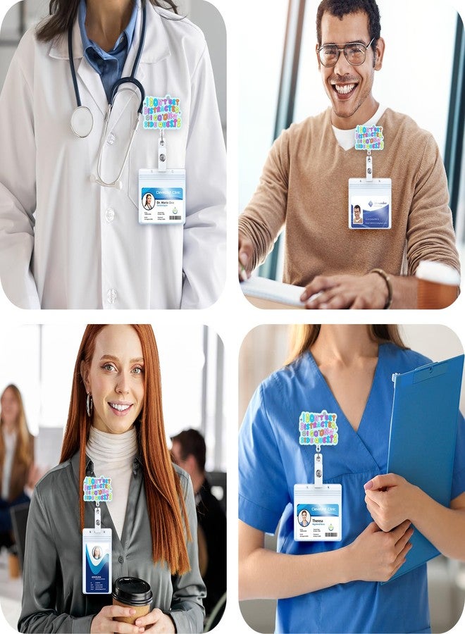 BEZTN I Don't GET Distracted, I GO ON Side QUESTS Funny Badge Reel | Cute Retractable ID Card Sarcastic Badge Holder | Name Tag Healthcare Badge Clip for ICU NICU RN CNA MA PCA Nurse Doctor | Nurse Gifts - Image 3