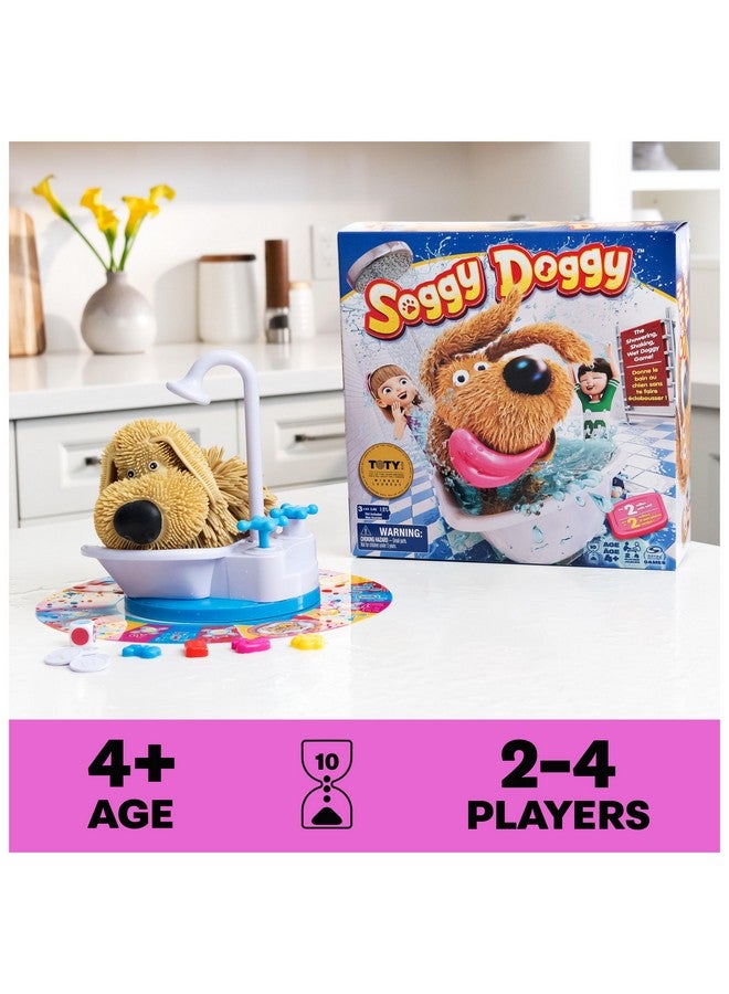 Spin Master Games, Soggy Doggy, The Silly Award-Winning Kids Board Game, for Family Night, Interactive Toy Dog Play, Sensory Toy, Activity for Kids & Family, 2-4 Players, for Ages 4 & Up - Image 3