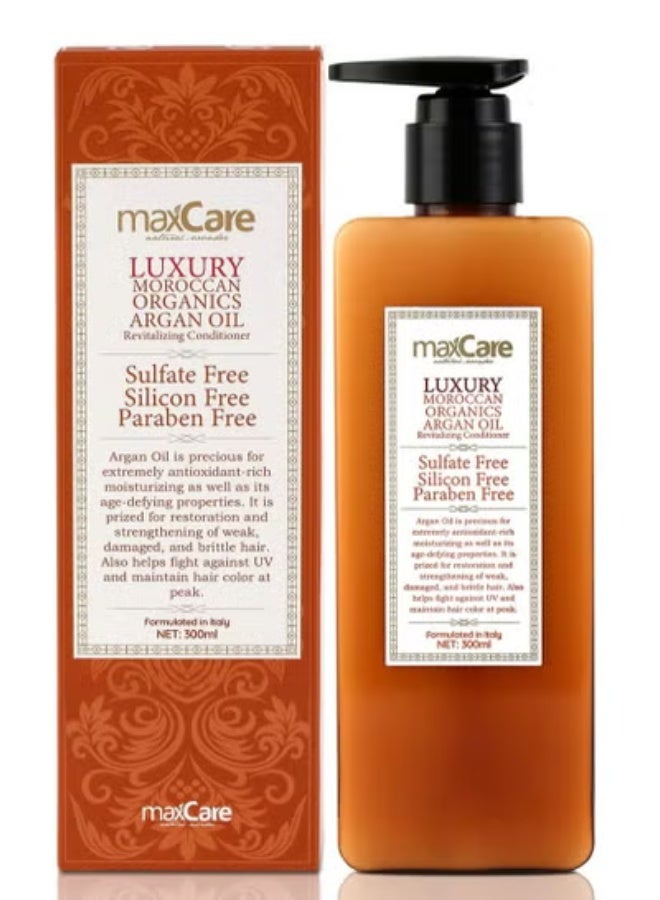 Maxcare Max Care Moroccan Argan Oil Organic Hair Conditioner Sulfate Free Best Deep Moisturizing for Dry Hair Repairs Damaged Hair Safe for Color Treated Hair 300ml - Image 4