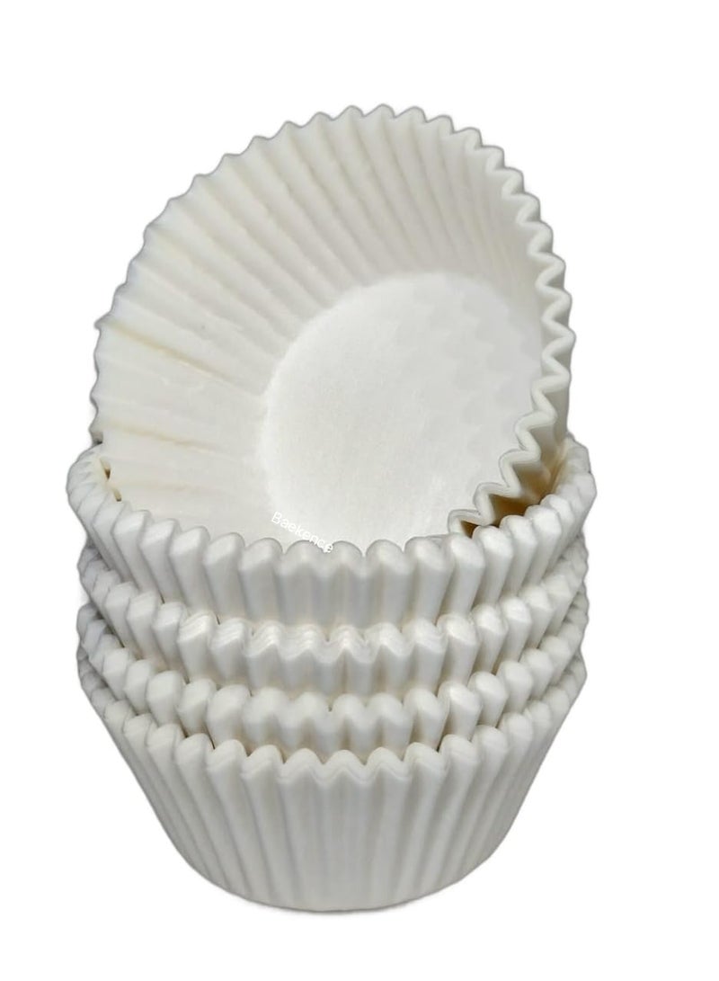 Baekence Baekence Standard Size White Cupcake Liner Muffin Liners Baking Paper Cups Pack of 1000 pcs50x30 - Image 2