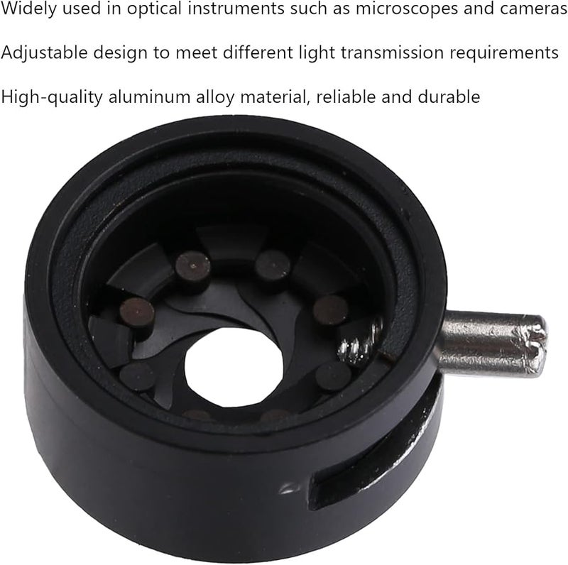 Aluminum Alloy Adjustable Aperture Diaphragm 0 8 To 6 Mm For Microscope Camera - Image 3