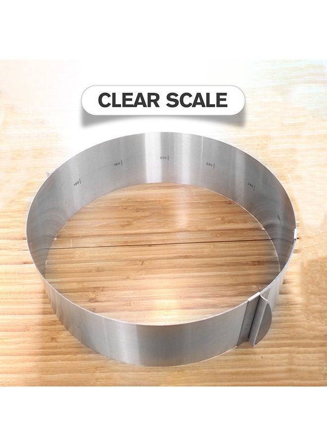 NIBEMINENT Retractable Cake Ring Silver 17x16.5x9cm  - Image 4