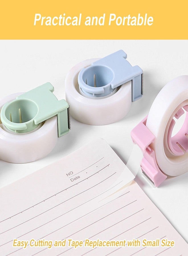 موزع شريط لاصق صغير من NIIIYTYB، 4 عبوات، بتصميم صغير محمول، مجموعة شريط لاصق غير مرئي صغيرة الحجم، مثالية للمدرسة والسفر والمكتب، لإصلاحات سريعة، مع شريط لاصق شفاف قابل للكتابة عليه بعرض 1/2 بوصة - Image 4