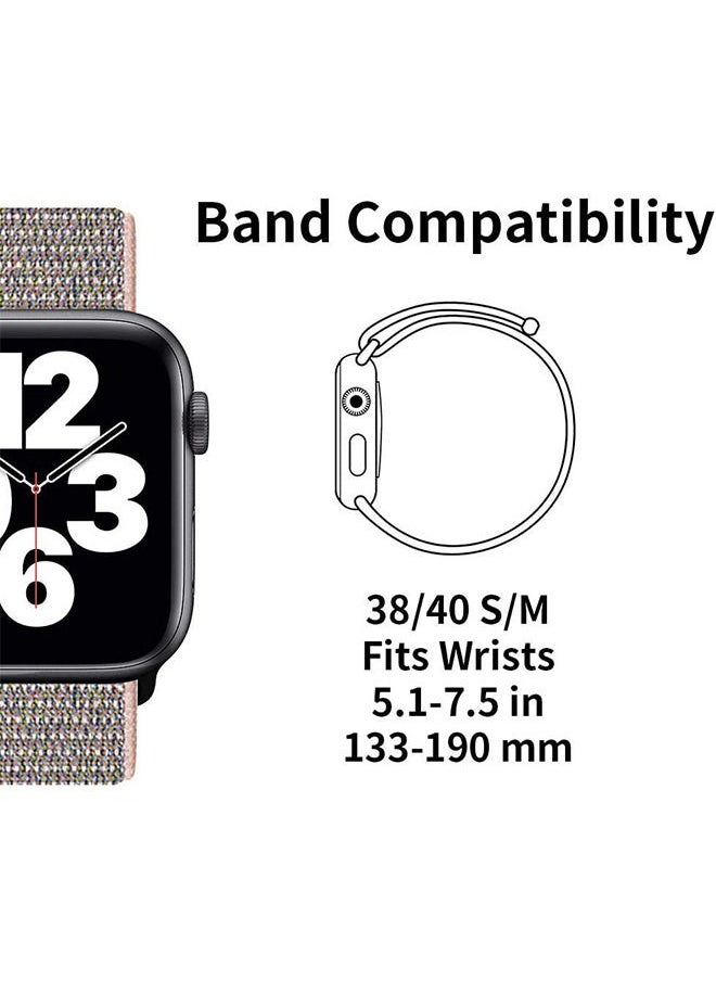 ZUOMIDIE Compatible with Apple Watch Band, Nylon Strap Soft Breathable Velcro Sports Loop Replacement Strap, 42/44mm for iWatch Series 5 Series 4 Series 3/2/1Replacement Straps for Watche  - Image 5