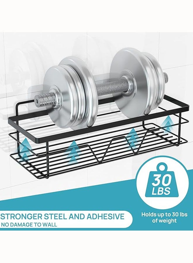 Arabest Shower Caddy Bathroom Shower Organizer - 5 Pack Self Adhesive Shower Shelves for Inside Shower, Larger Capacity,No Drilling, Quick-Dry, Stainless Steel Shower Shelf, Shower Storage Rack,Black - Image 5