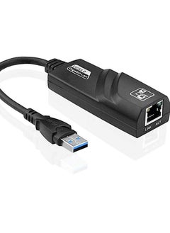 Generic Ethernet Adapter USB 3.0 to 10/100/1000 Network RJ45 Lan Wired Adapter for Nintendo Switch, Wii, Wii U, Macbook, Chromebook, Windows 10, 8.1, Mac OS, Surface Pro- Black  - Image 1