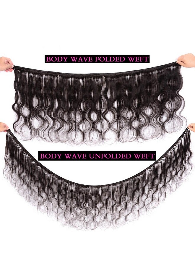 DAIMER 3 Bundles 12 14 16 Inch Brazilian Body Wave Human Hair Extensions Double Weft 10A Brazilian Hair Bundles Unprocessed Virgin Hair Weave 300G/Package - Image 4