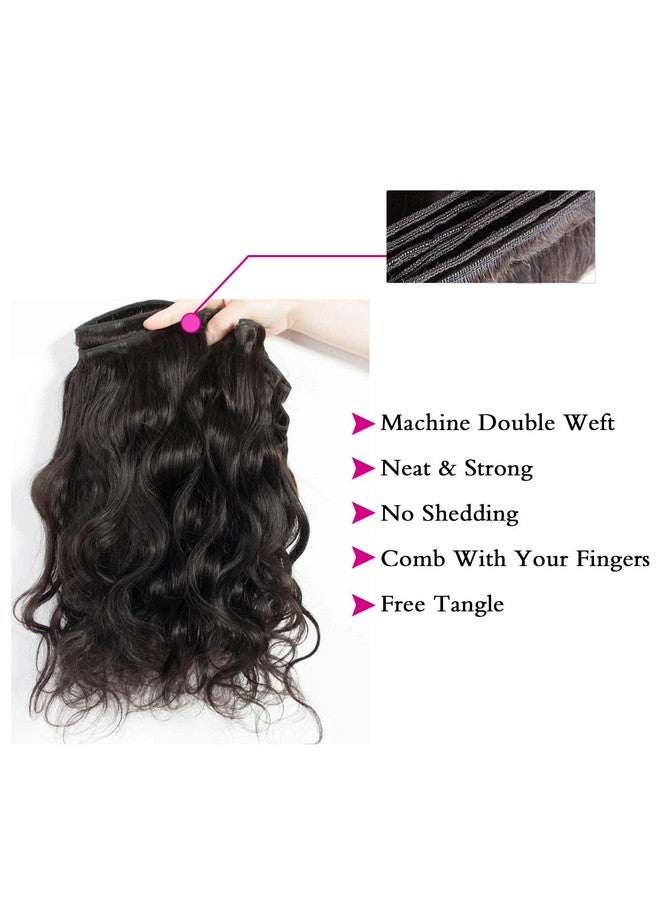 DAIMER 3 Bundles 12 14 16 Inch Brazilian Body Wave Human Hair Extensions Double Weft 10A Brazilian Hair Bundles Unprocessed Virgin Hair Weave 300G/Package - Image 3