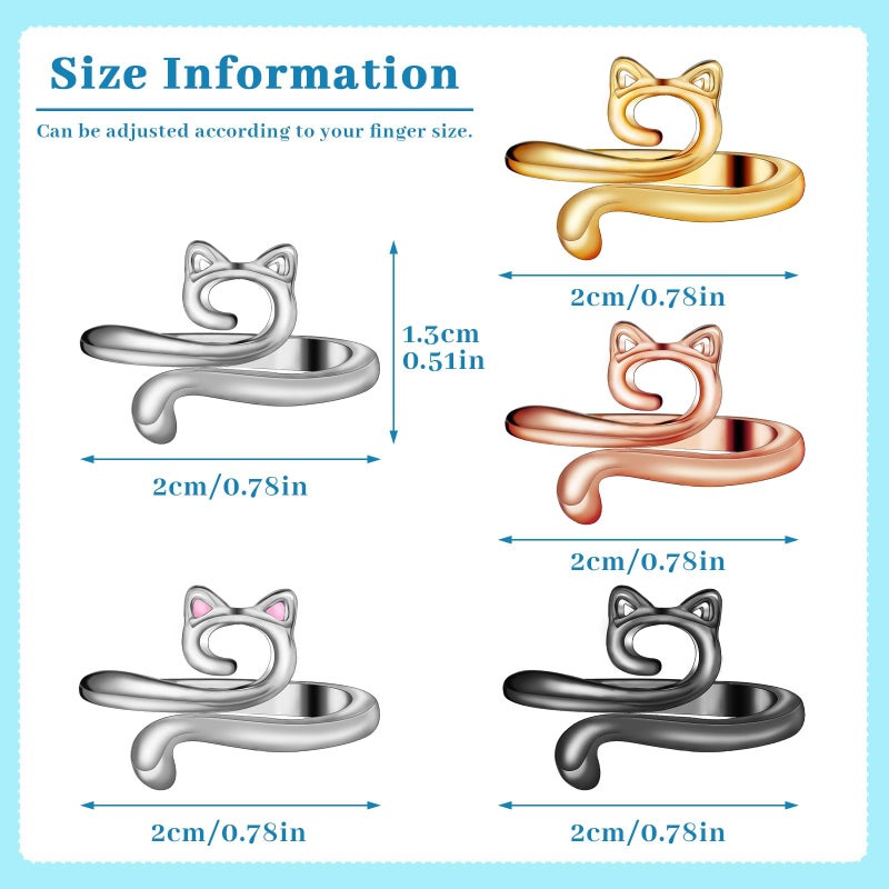 FOUSNOW 5 Pcs Crochet Ring, Adjustable Crochet Tension Rings, Yarn Ring for Finger Knitting Loop Accessories Tools, Yarn Rings for Women Mother Grandma - Image 2