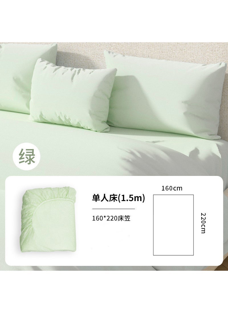 طقم بياضات سرير قابلة للتصرف للسفر والفنادق [أخضر] ملاءة مفردة مع حقيبة مستقلة