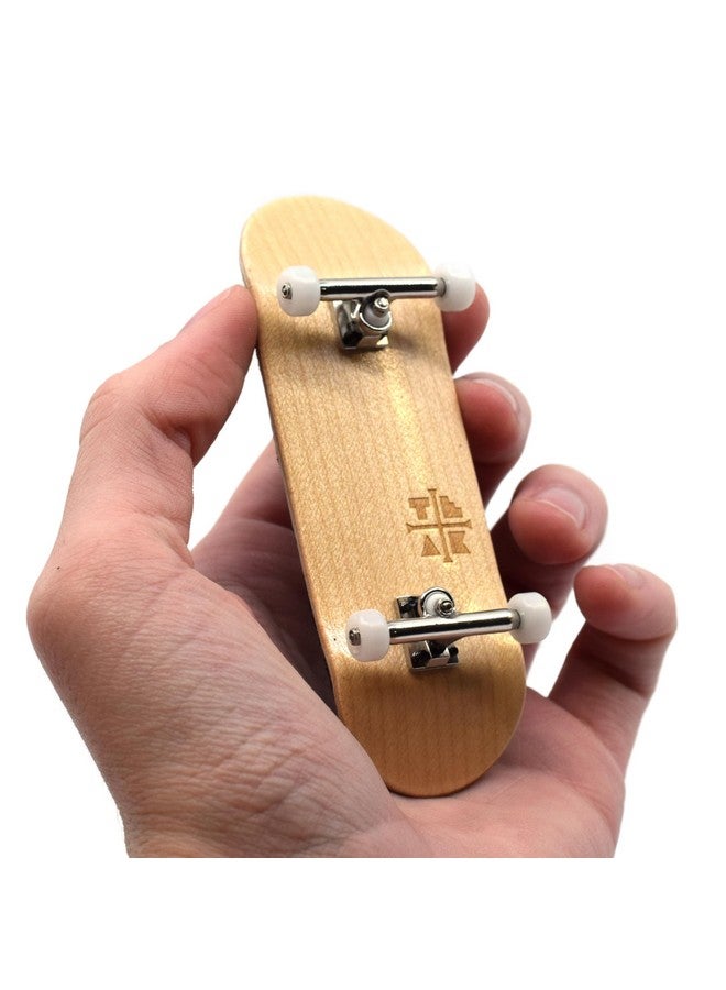 Teak Tuning 32mm Pro Fingerboard Complete - Fully Assembled with Pro Level Components - Pro Shaped Wooden Deck (32x97mm), UltraSpin Bearing Wheels, Prodigy Gen2 Trucks - Classic - Image 1