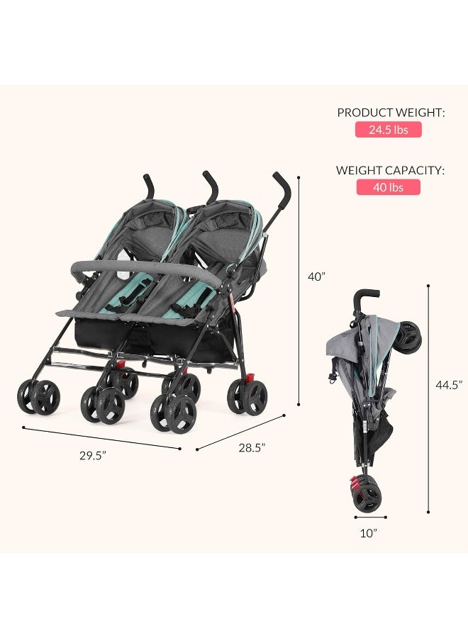 Dream On Me Volgo Twin Umbrella Stroller - Image 3