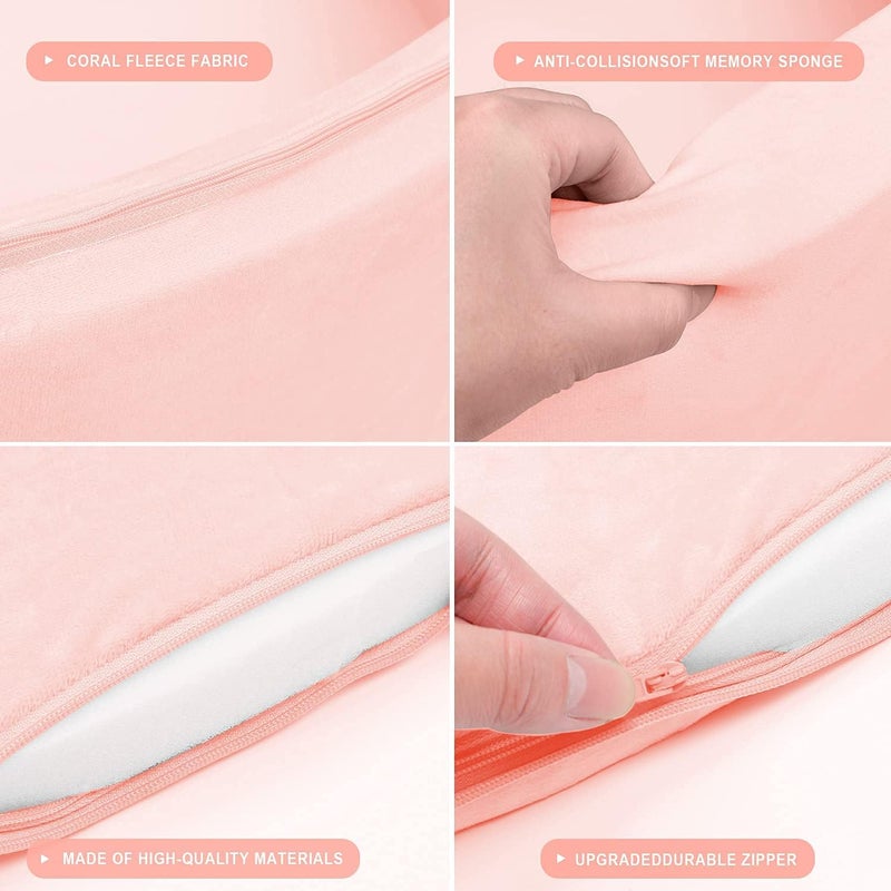 TRENDBOX Extra Large Foam Ball Pit for Toddlers, 47x14 inch Soft Baby Ball Pit with Washable Velvet Cover (Balls not Included)-Pink - Image 3