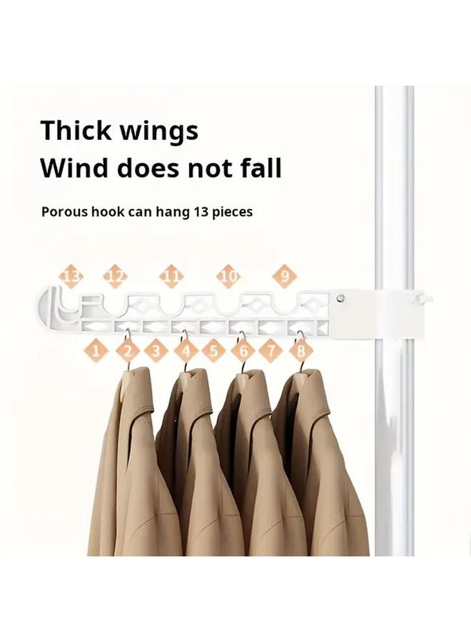 Black Heavy Duty Retractable Clothes Drying Rack Space Saving Adjustable Height Metal - Image 3