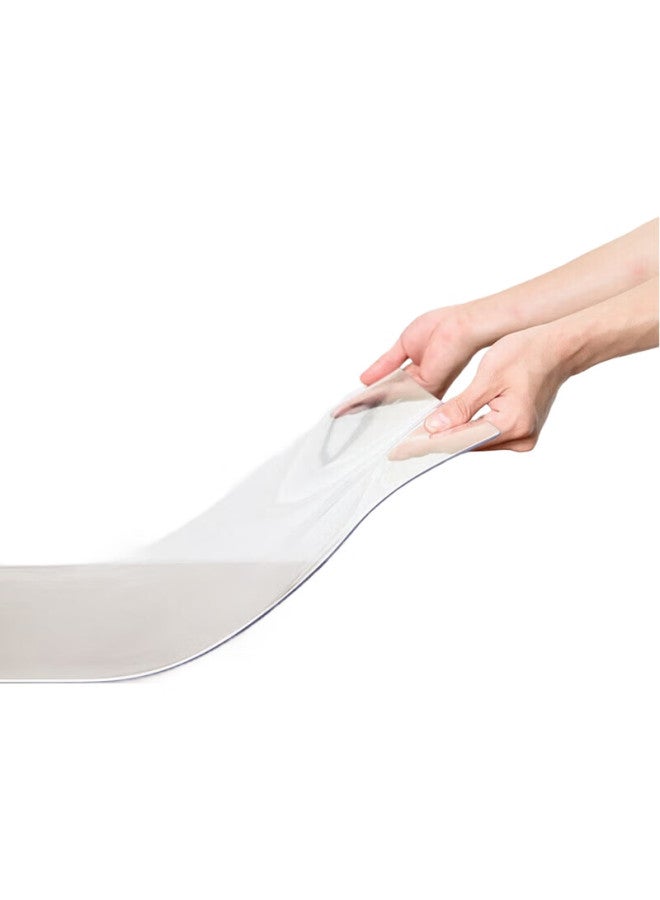 Foojo Transparent Odorless Soft Glass Tablecloth, Waterproof And Oil-Proof Table Mat, 60*120Cm - Image 3