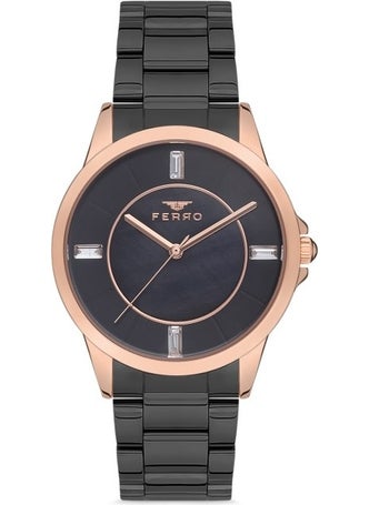 FERRO Black Steel Strap Women's Wristwatch F21091A-R F21091A-R  - Image 1