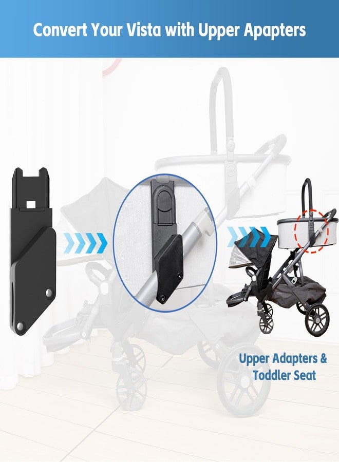 myusya Upper Bassinet Conversion for UPPAbaby Vista V1 (2015+)/V2/V3 | Dual-Level Seat Converter for Toddler Setup | Secure Bolt-On Adapter（Only Upper Apapter) - Image 2