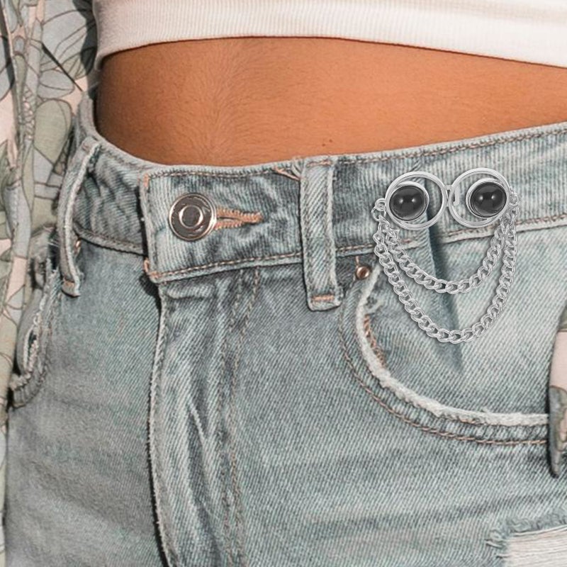 2pcs Pant Waist Tighteners Jeans Button Pants Button Waist Button for Pants - Image 5