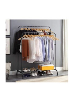 Metal Double Clothes Hanger Organizer and Clothes Rack Black 143 x 96 x 42cm Rustproof Original - pzsku/Z1A605C2EFA032B6F2302Z/45/_/1717773166/c167c282-f831-461b-8a98-15b330b3afdf