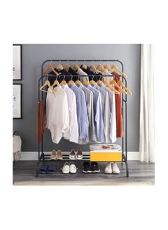 Metal Double Clothes Hanger Organizer and Clothes Rack Black 143 x 96 x 42cm Rustproof Original - pzsku/Z1A605C2EFA032B6F2302Z/45/_/1717773187/c73ef29c-39e6-4926-a94e-1cd9794db713