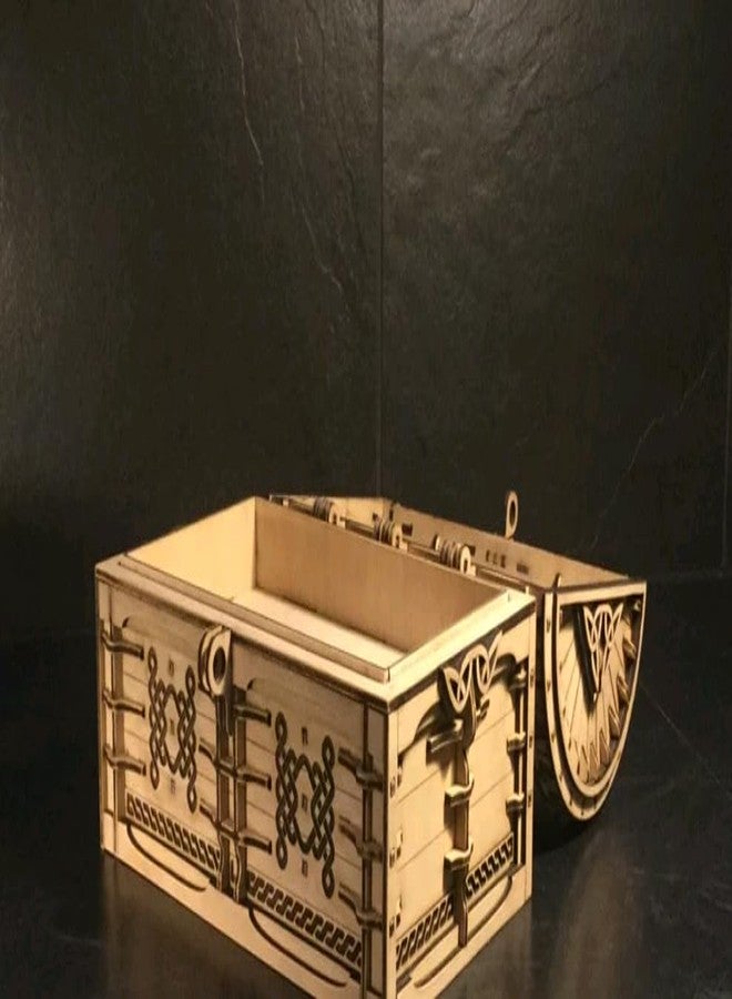 MeeCraft Antique Celtic Design Jewellery Storage Box with Secret Drawer and Compartments (20.5x12.5x13.5 cm) - Image 5