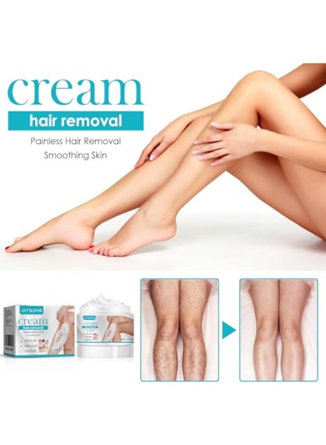 Jaysuing Women's Body Hair Removal Cream, Painless Depilatory Cream Lotion for Women, Gentle Hair Removal Gel for Legs Arms Underarms - Image 3