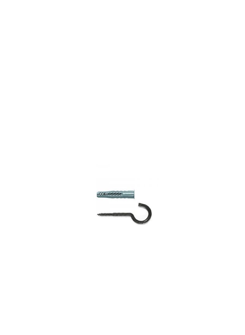 Fischer Fischer Nylon Expansion Fixing Plug W/Half Rnd Hooks Black SX 8 RHB B 2Pcs