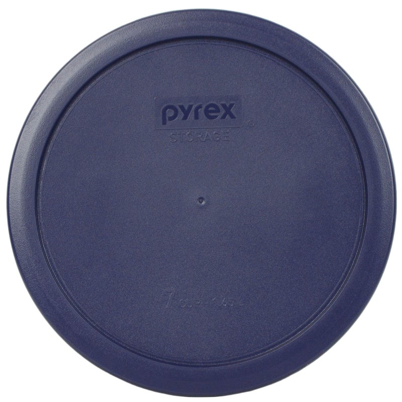 Pyrex 7402-PC 6/7 Cup Dark Blue Round Plastic Food Storage Replacement Lid - Made in USA - Image 1
