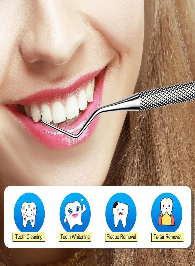 G.CATACC Dental Tool, Metal Dental Pick, Stainless Steel Tooth Scraper Plaque Tartar Remover for Teeth Cleaning Oral Care Hygiene Kit for Home Use - with Case - Image 4