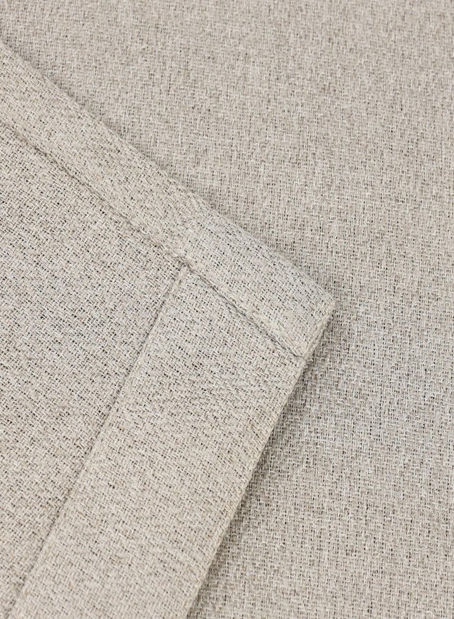 Superior 100% Blackout Curtains, Room Darkening, Bedroom Drapes, Kitchen, Living Room, Window Accents, Sun Blocking, Thermal, Solid Covers, Nyan Collection, Set of 2 Panels, 52" x 108", Oatmeal Beige - Image 4