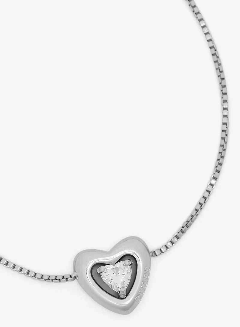 GUESS Crystal Heart Chain Bracelet