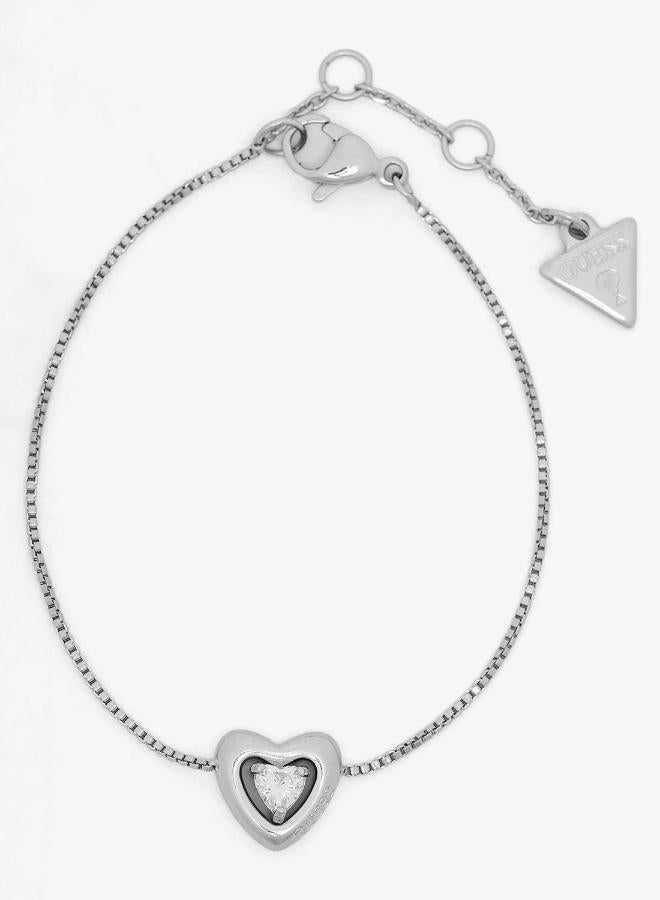 GUESS Crystal Heart Chain Bracelet - Image 3