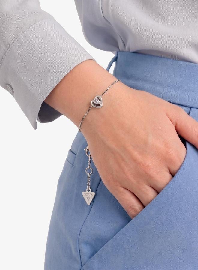 GUESS Crystal Heart Chain Bracelet - Image 5